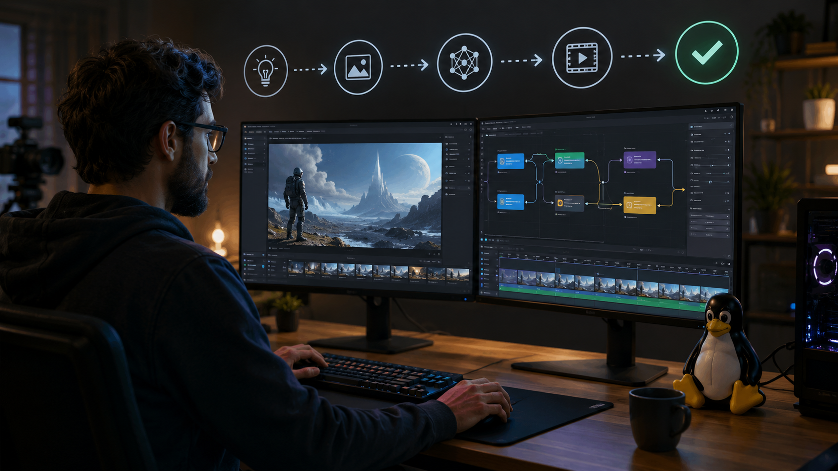 best ai video generator for linux workflow