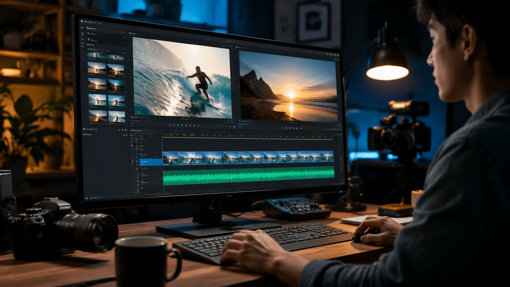 ai-powered video editing software workflow