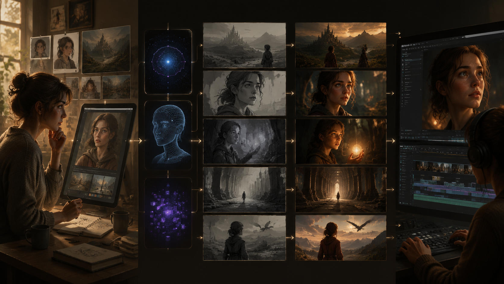 AI story video agent consistent style workflow
