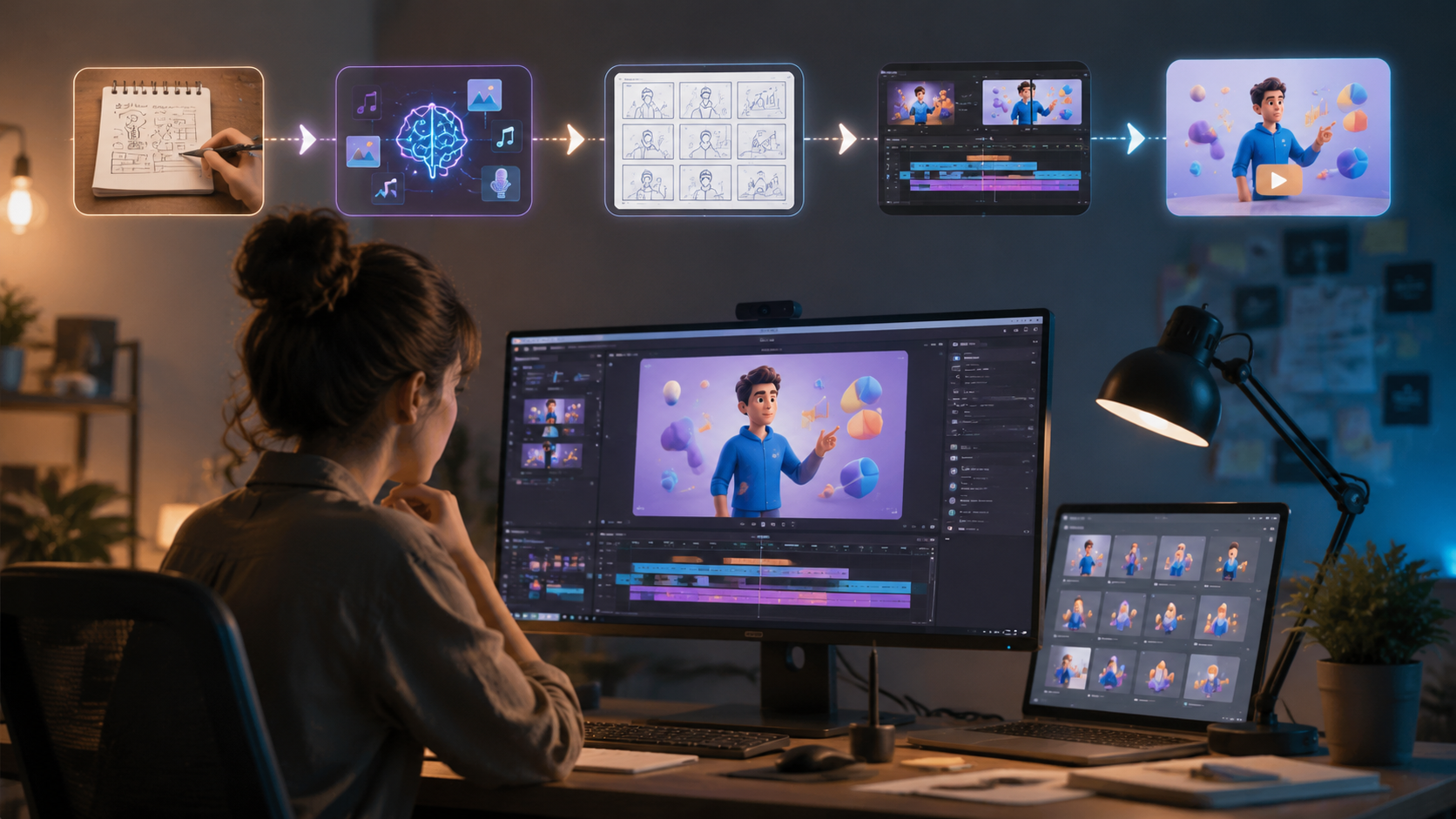 how to make explainer videos ai workflow