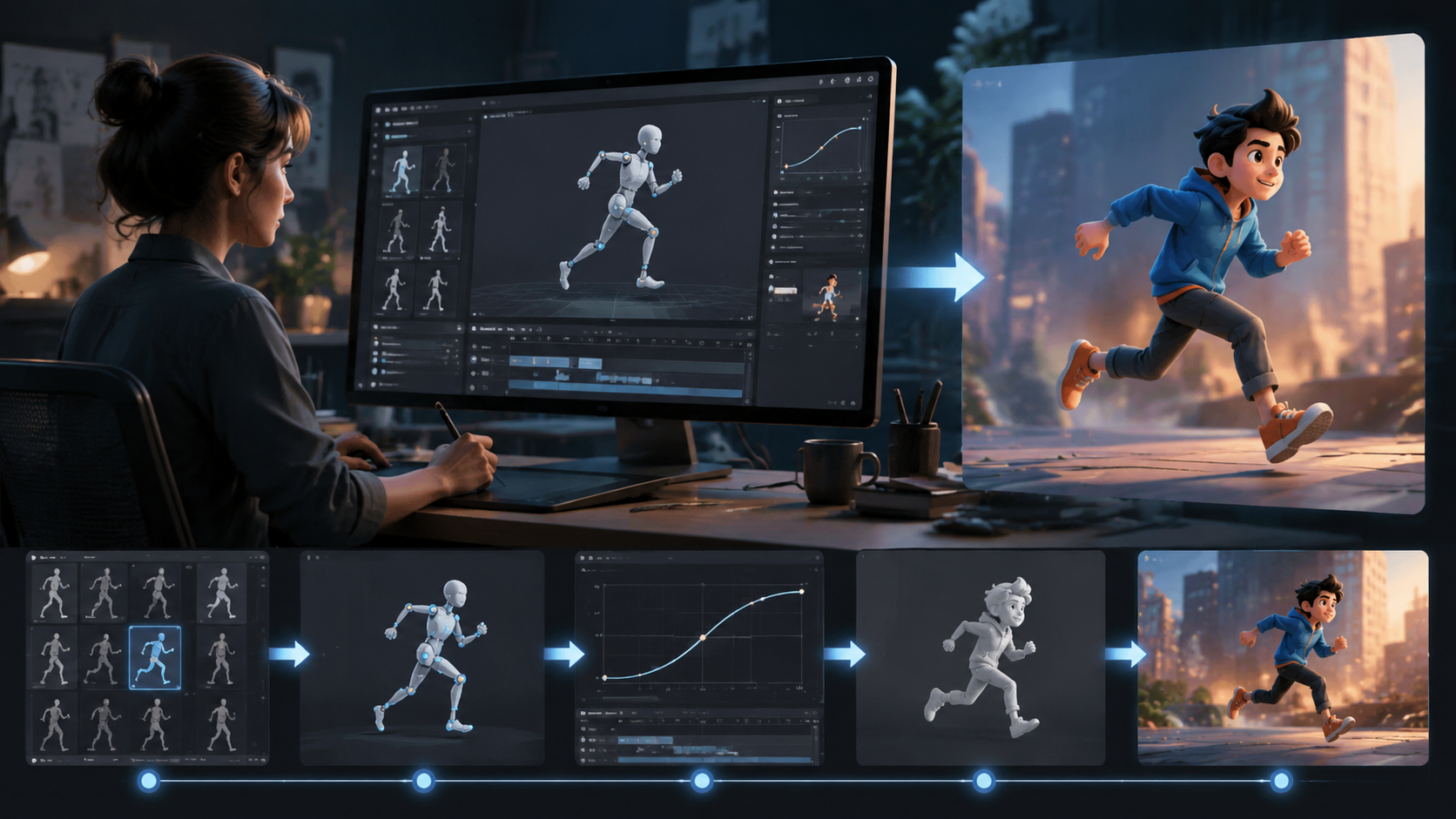 ai animation motion templates workflow