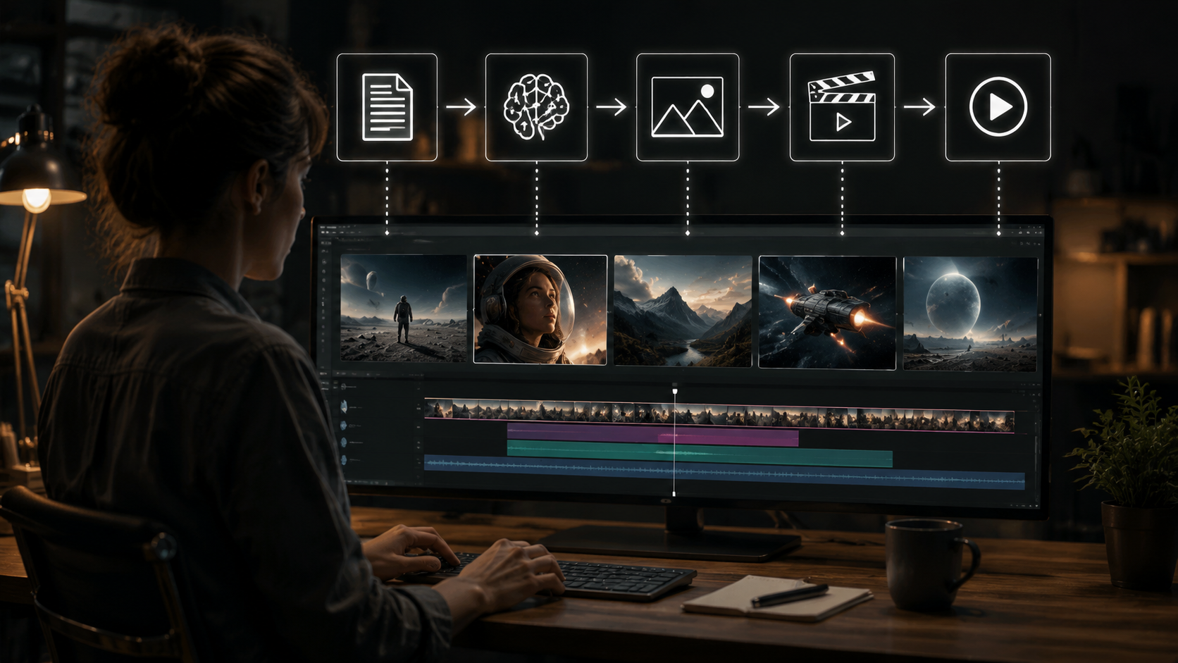 how to make text to video ai workflow