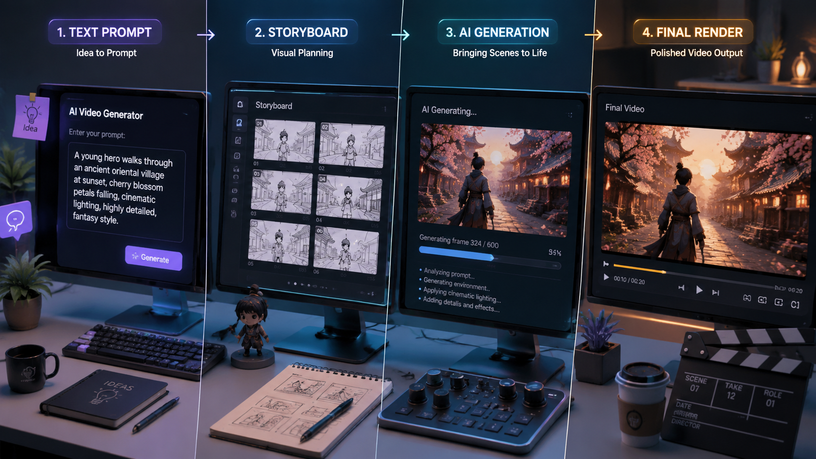 how to make ai videos faster workflow