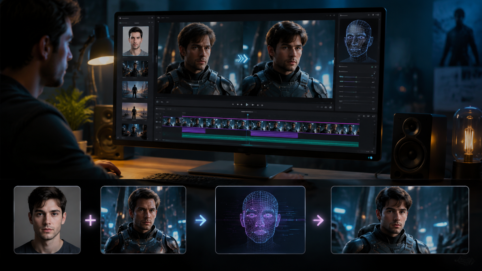 ai video generator with face swap feature workflow