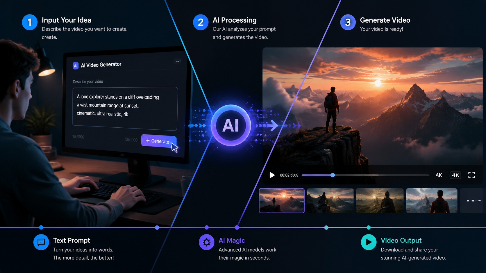best free text to video ai alternatives workflow