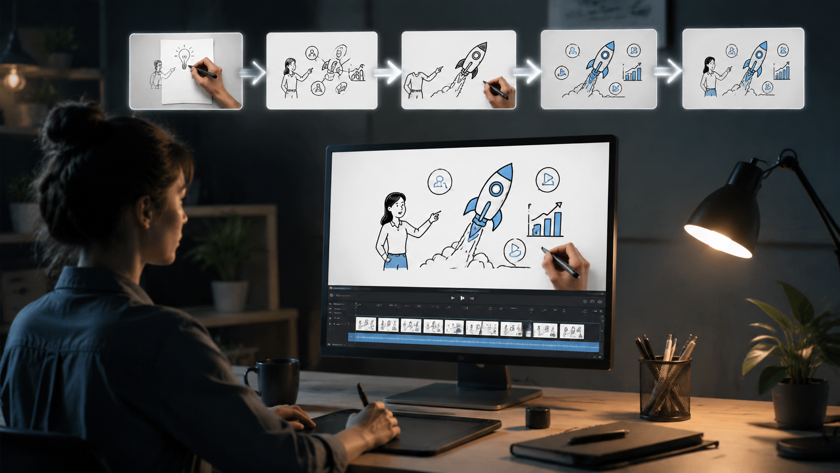 ai video generator for whiteboard animations workflow