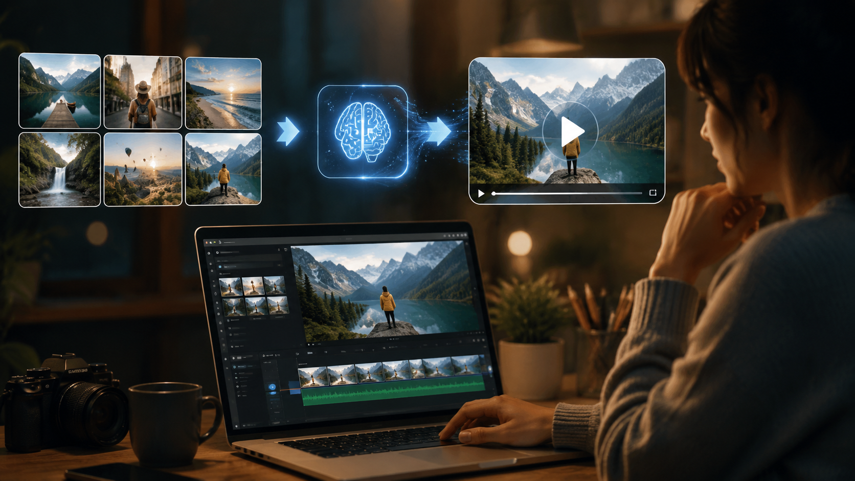 ai video generator for slideshows workflow