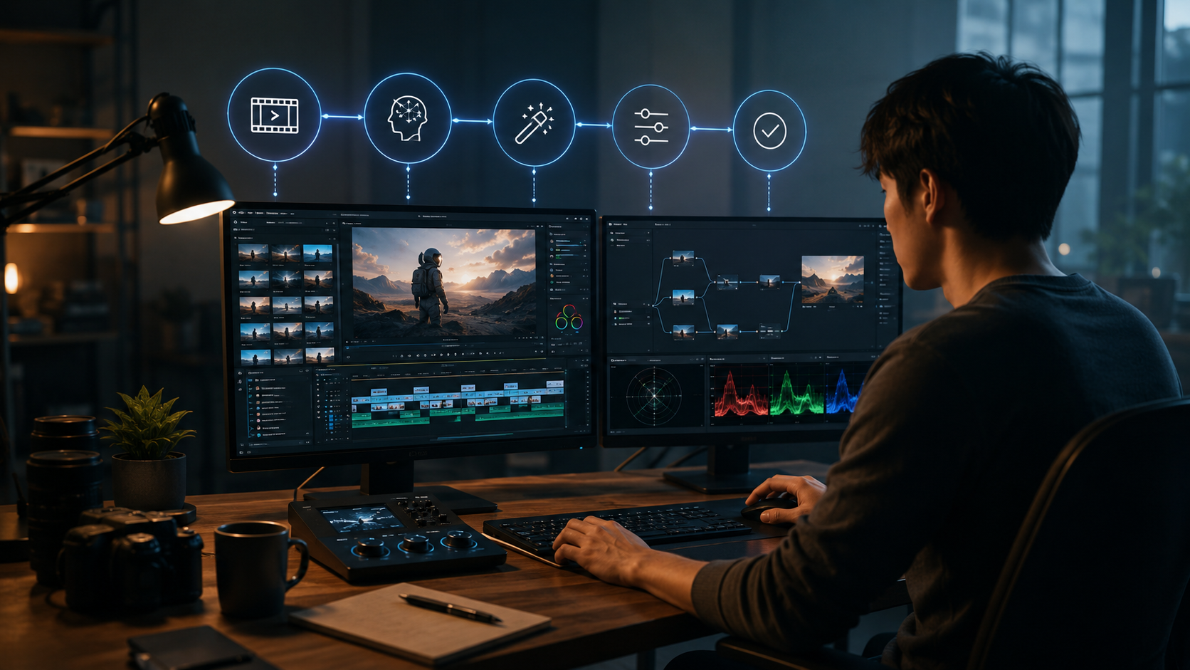ai video editing pros and cons workflow