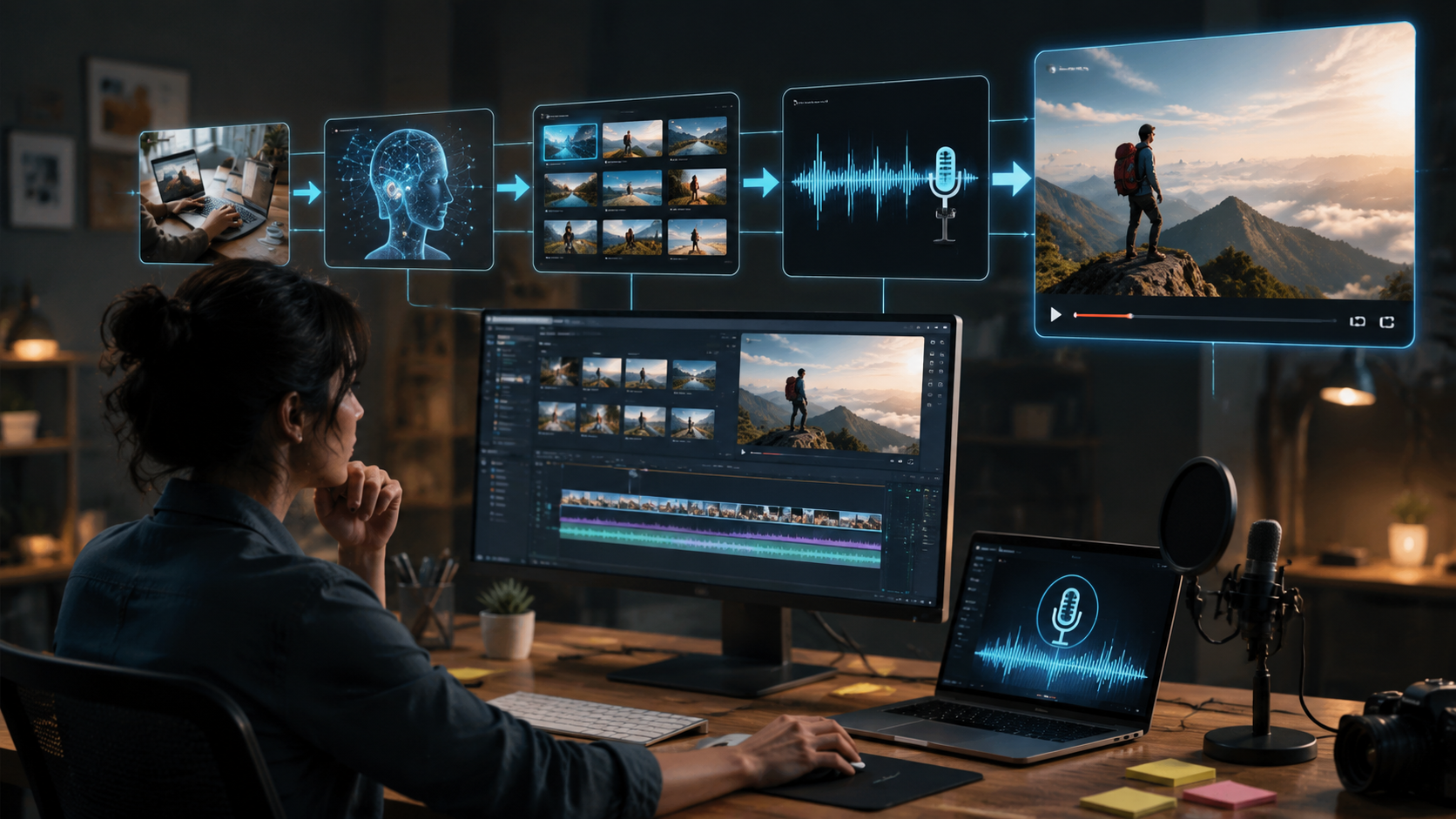 ai video maker with voiceover workflow