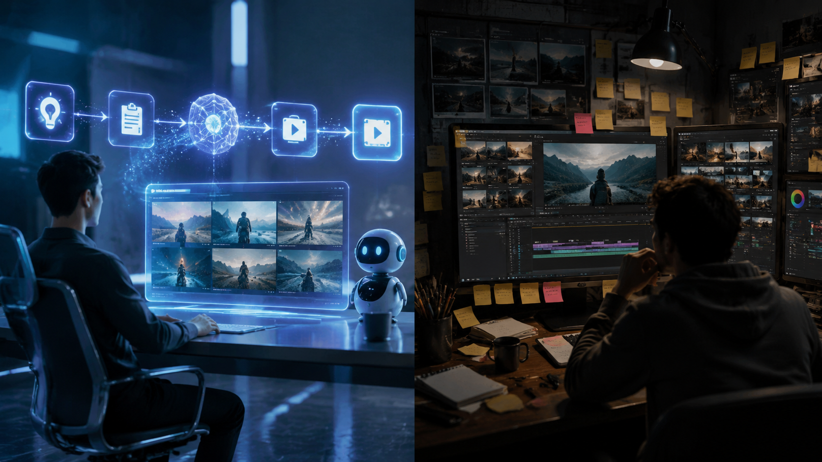 Digen agent vs manual AI video creation workflow