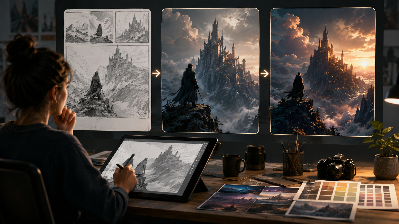 DALL-E 3 vs Midjourney vs Digen AI workflow