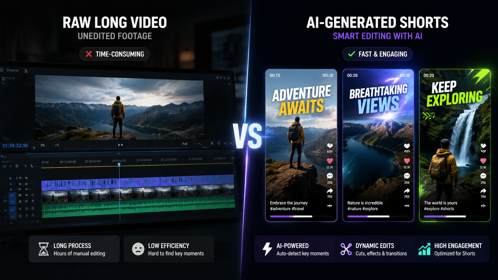 convert long videos to shorts ai workflow