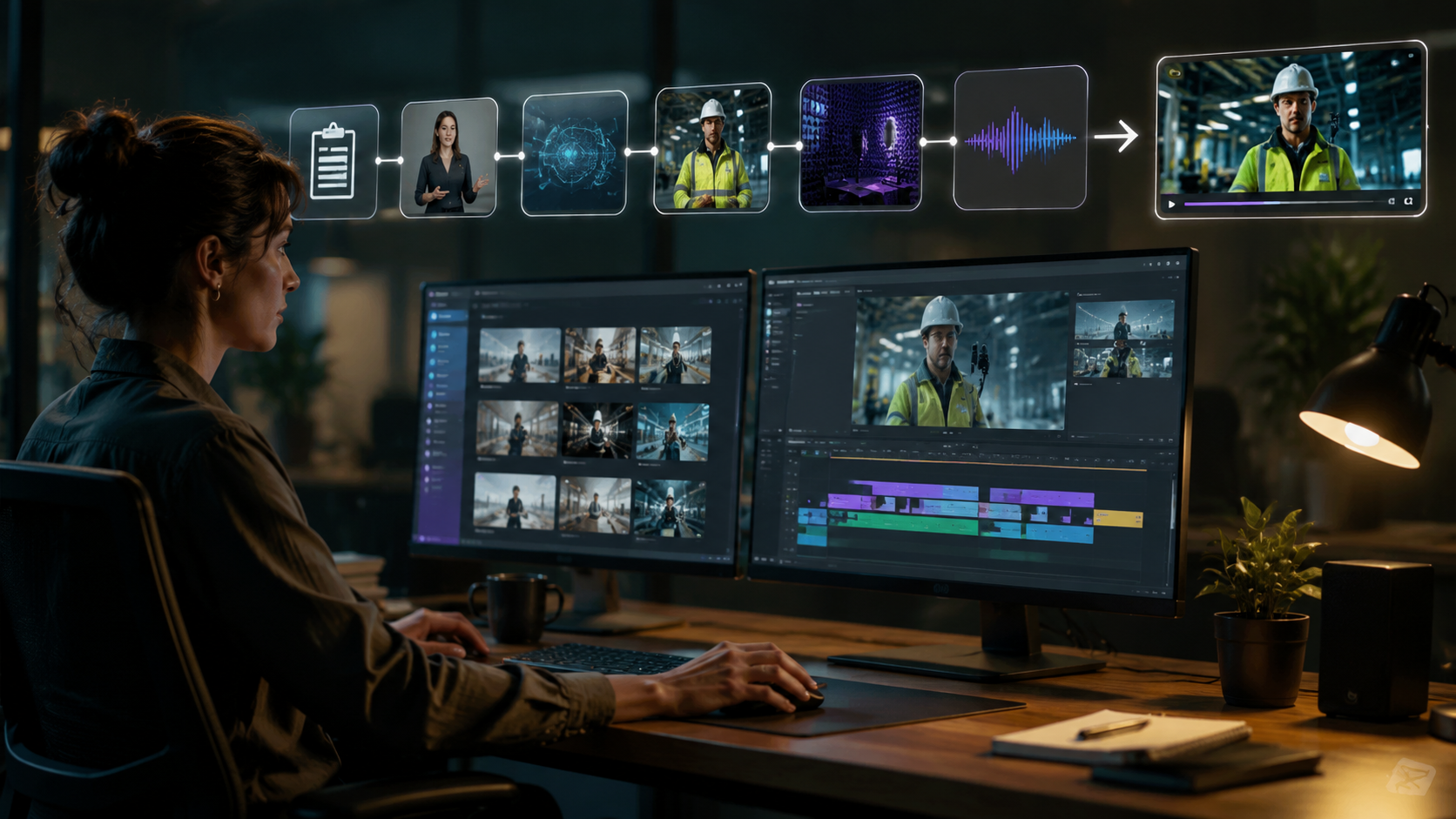 generate training videos using ai workflow