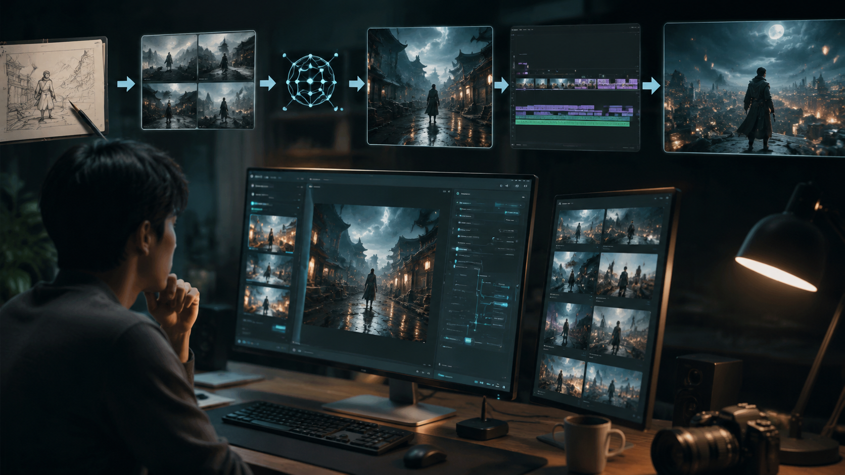 腾讯混元 AI video vs 可灵 comparison workflow