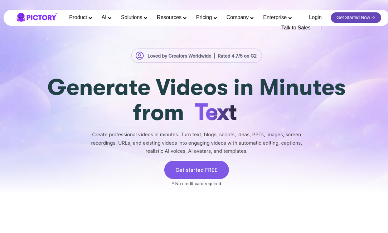 Pictory screenshot