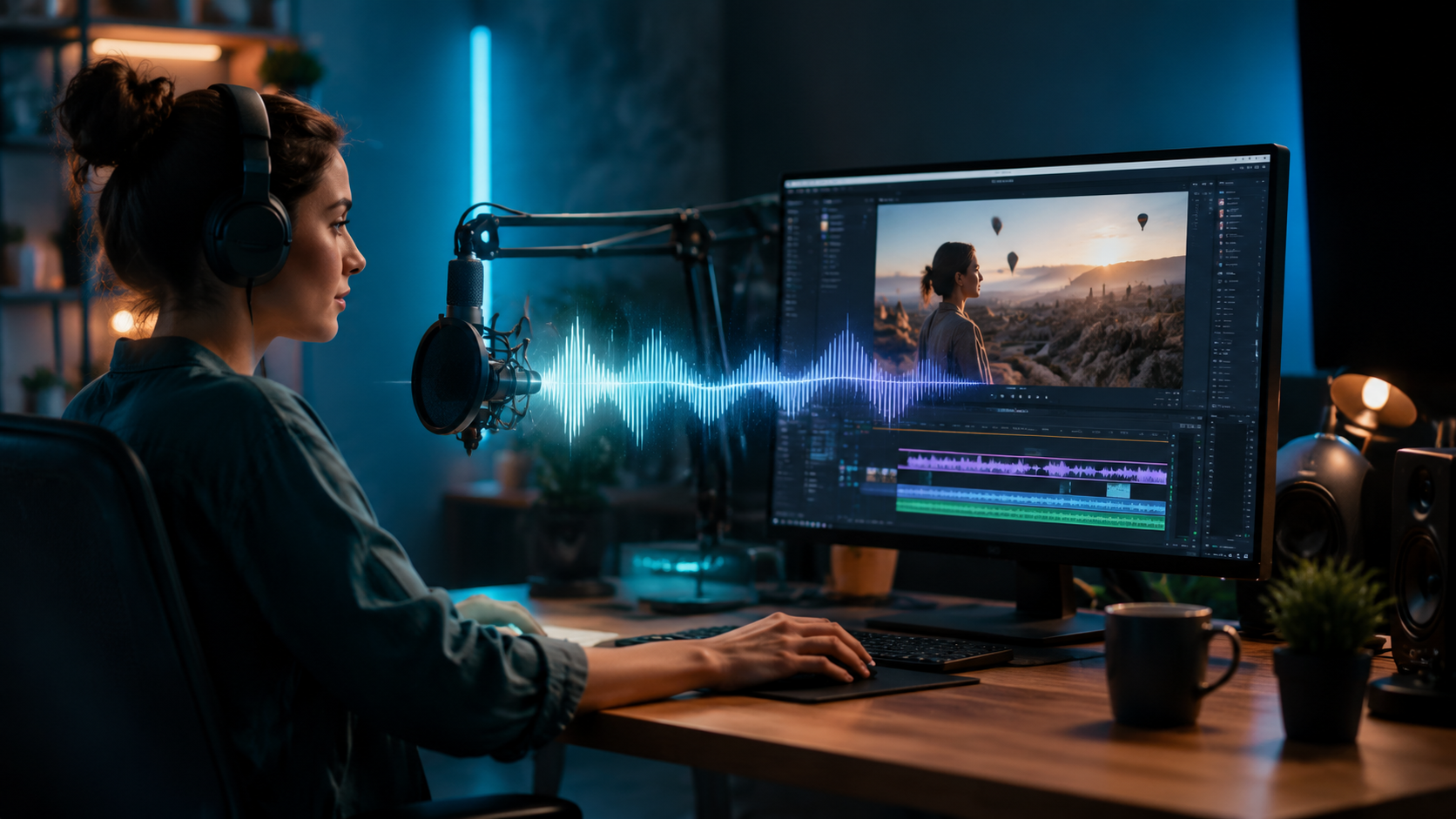Illustration: how to add voiceover in ai videos