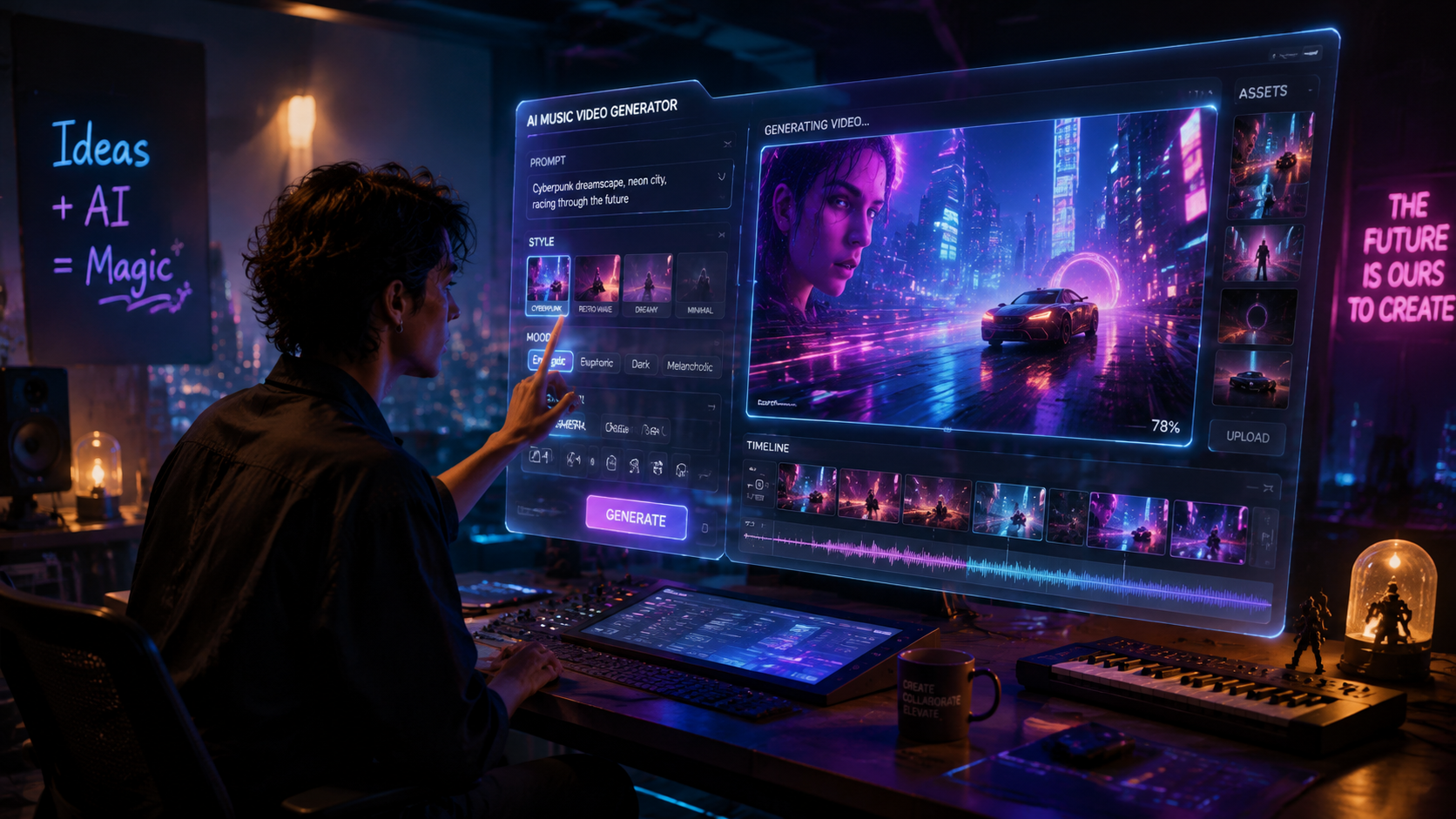 Illustration: ai music video generator app