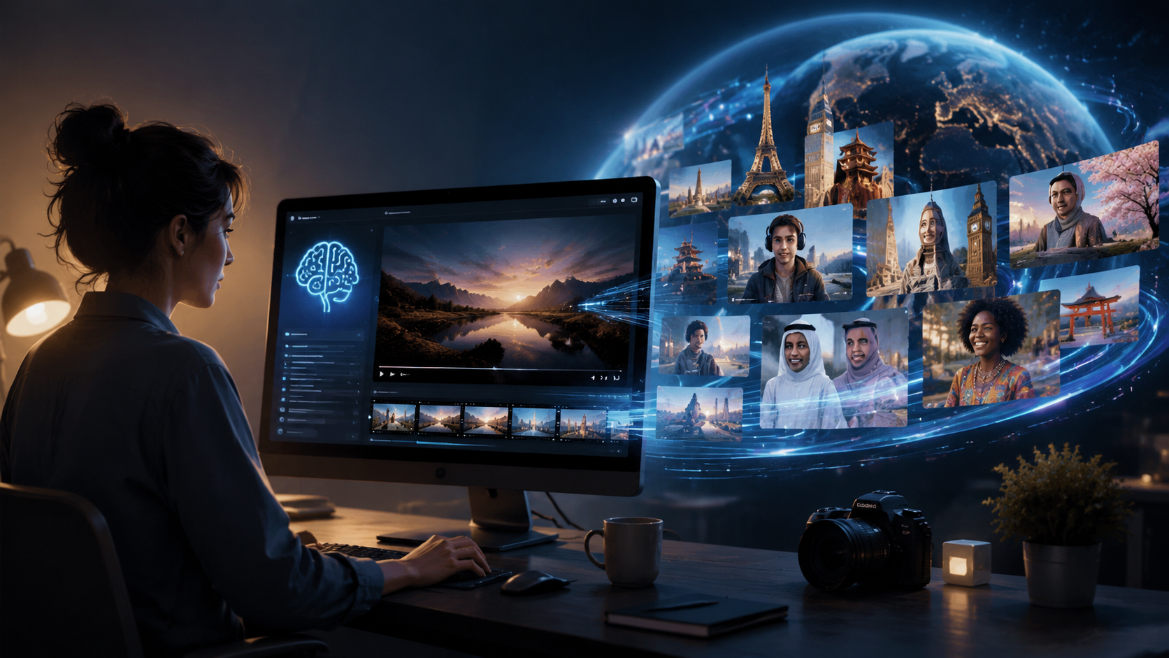 Illustration: text to video ai with multi-language support