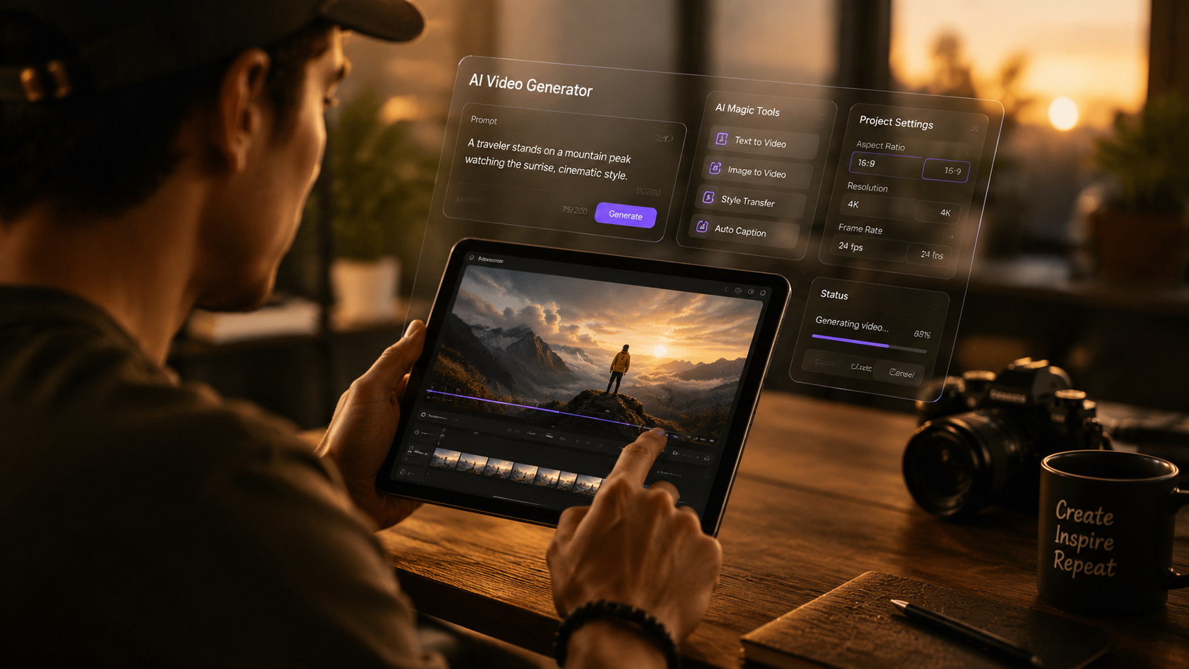 Illustration: text to video ai for personal branding