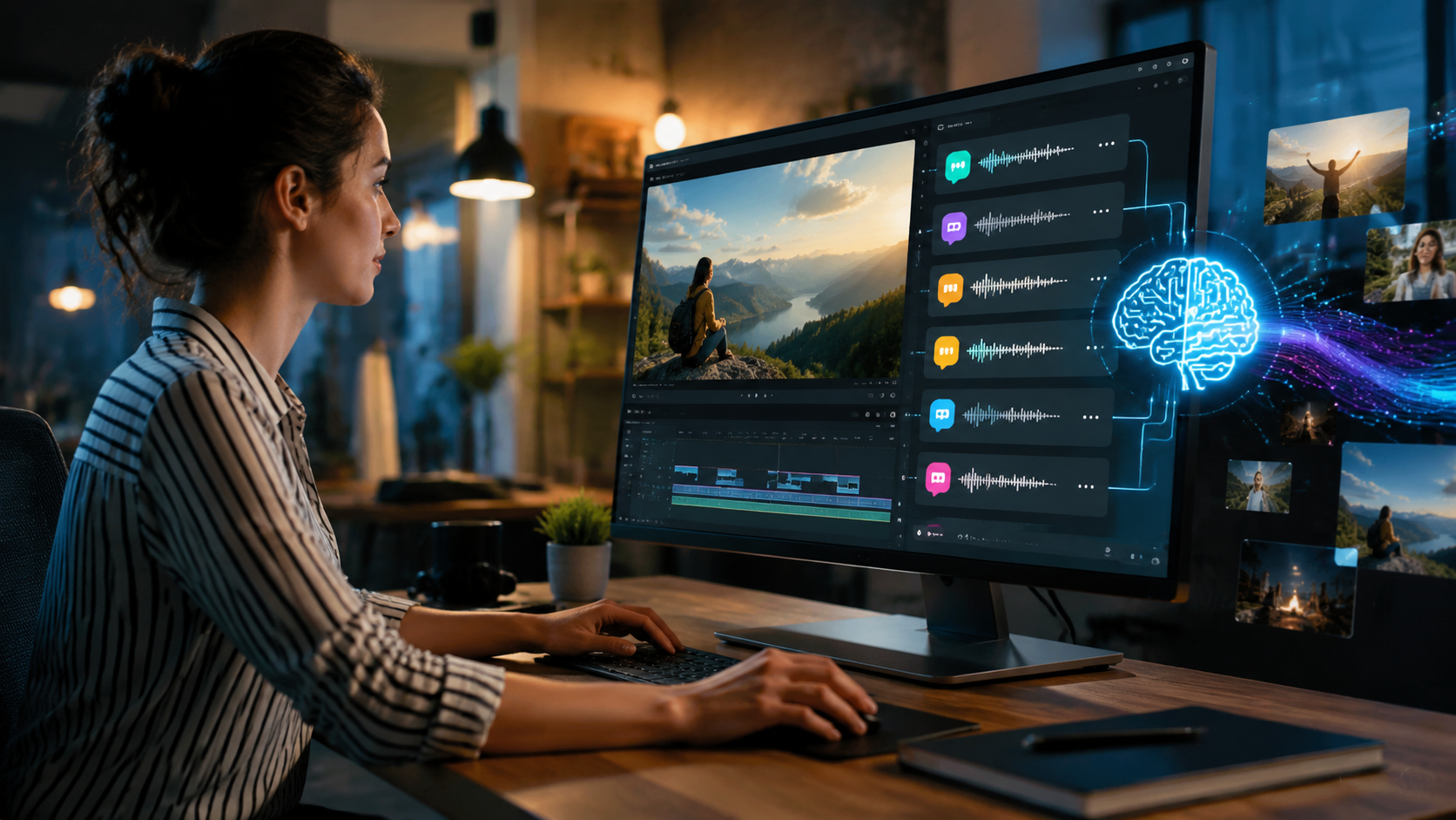 Illustration: best ai tool for video caption generation