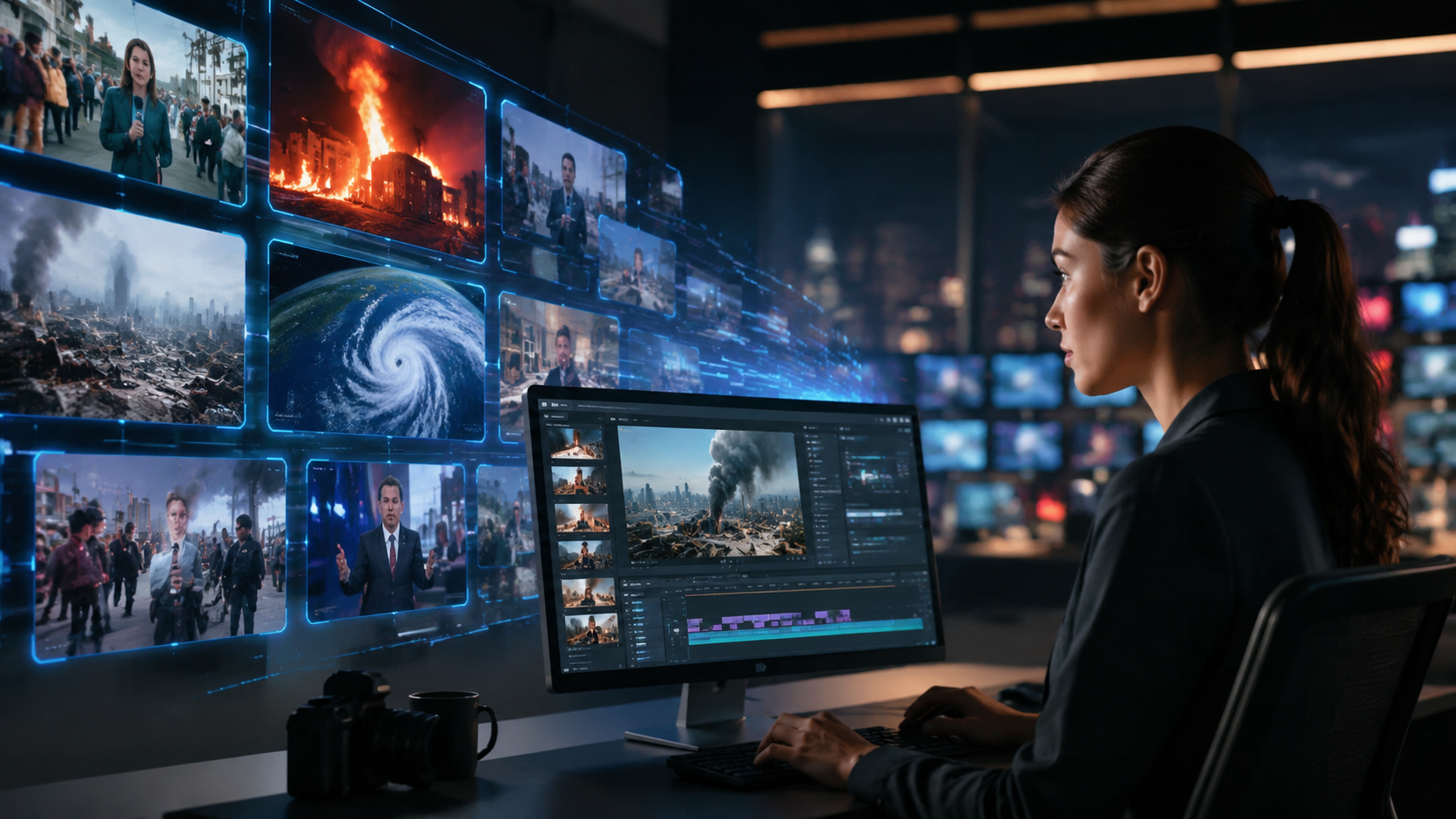Illustration: text to video ai for news summaries
