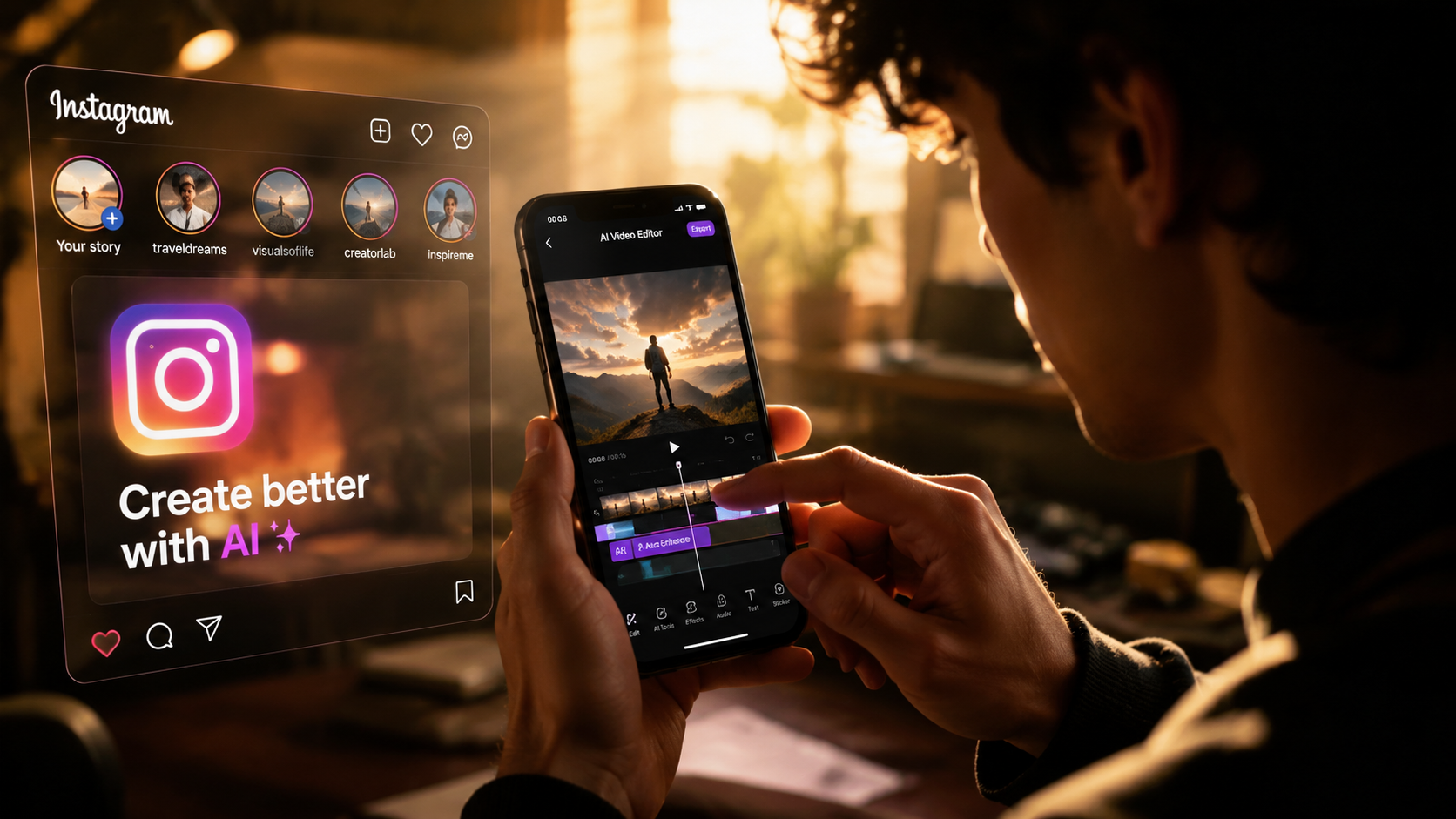 Illustration: ai video editing tools for instagram