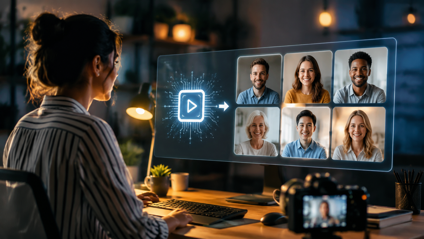 Illustration: text to video ai for video testimonials