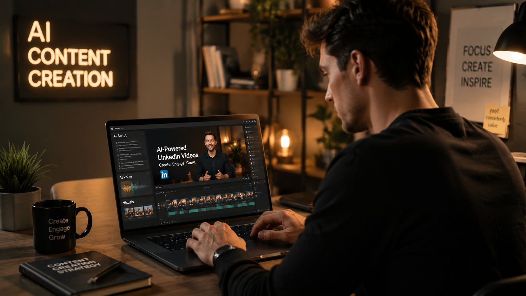 Illustration: text to video ai for linkedin videos