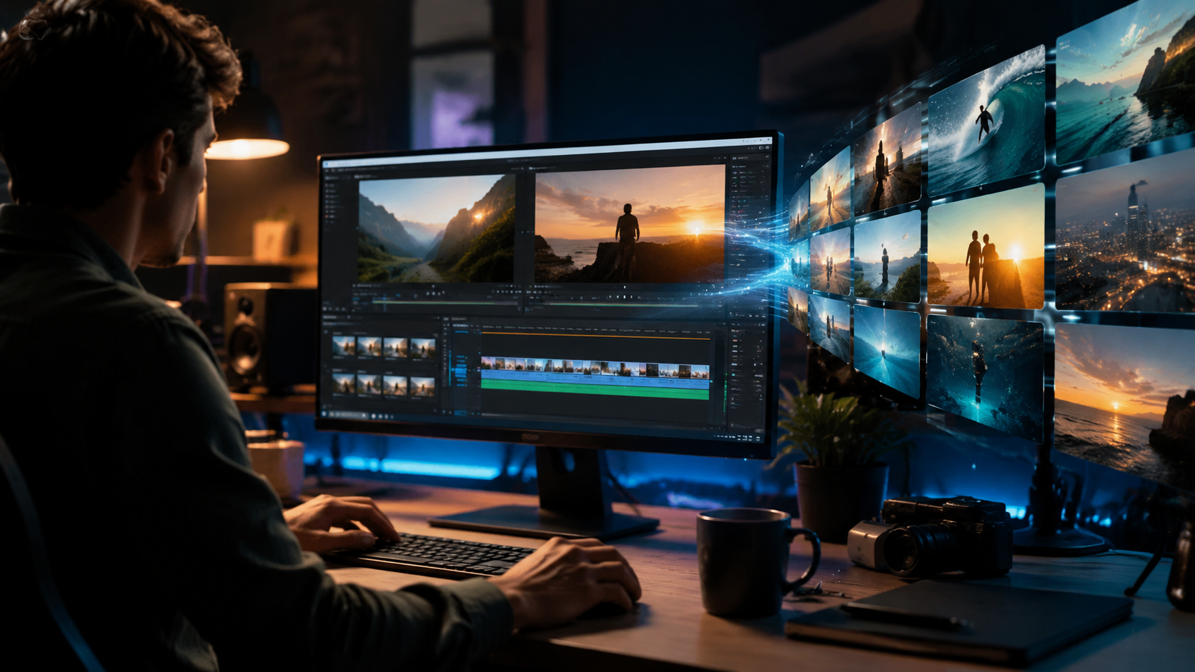 Illustration: ai video editing for seamless transitions