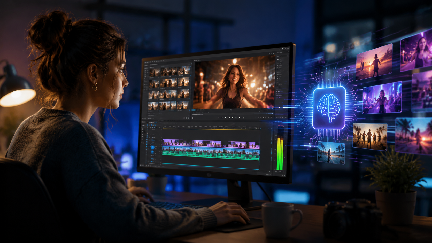 Illustration: ai video editing for facebook reels