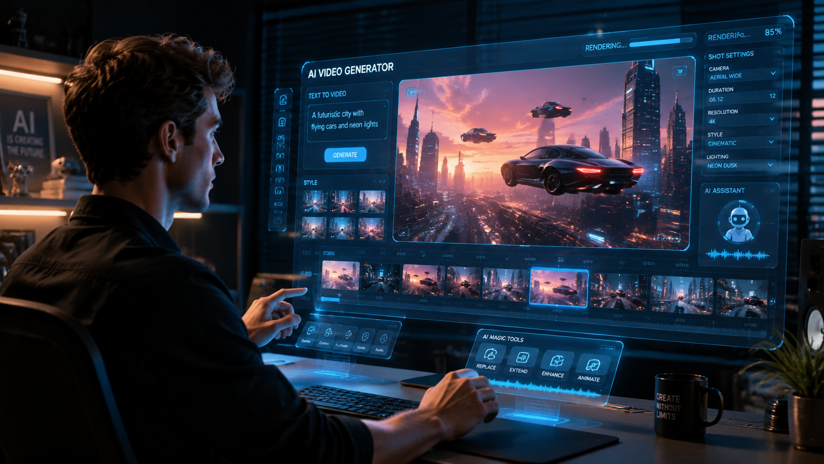 Illustration: future of content creation with ai video