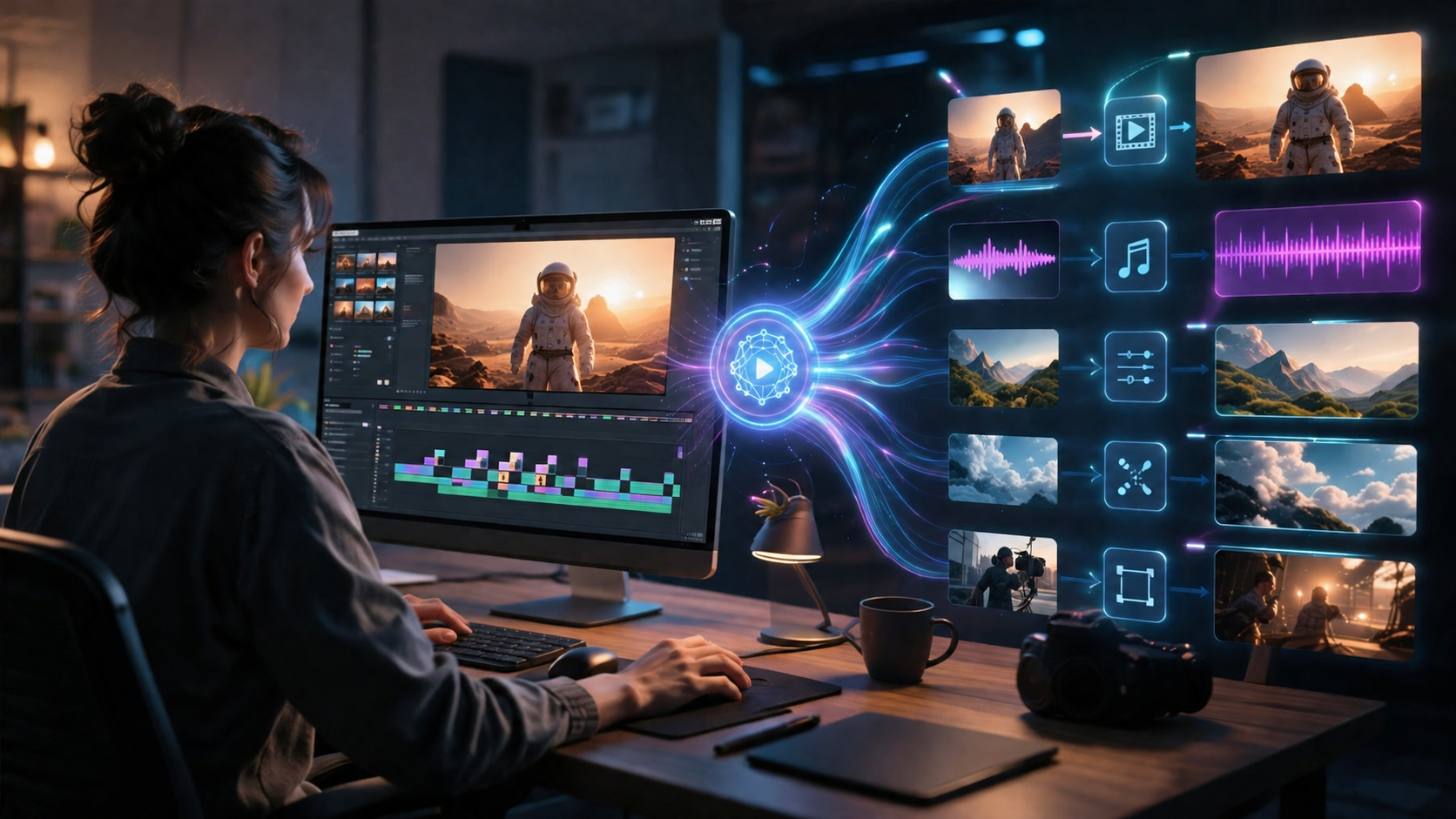 Illustration: automate creative workflow with ai video
