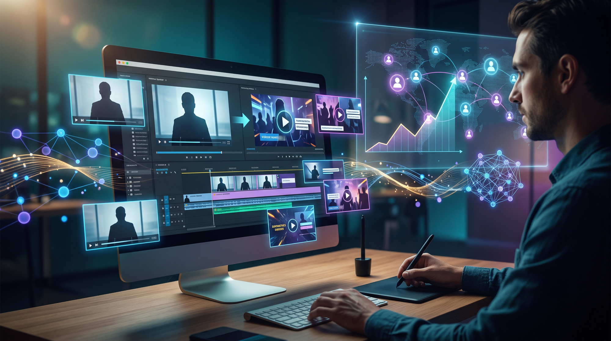 Illustration: ai video generator for webinar promotions