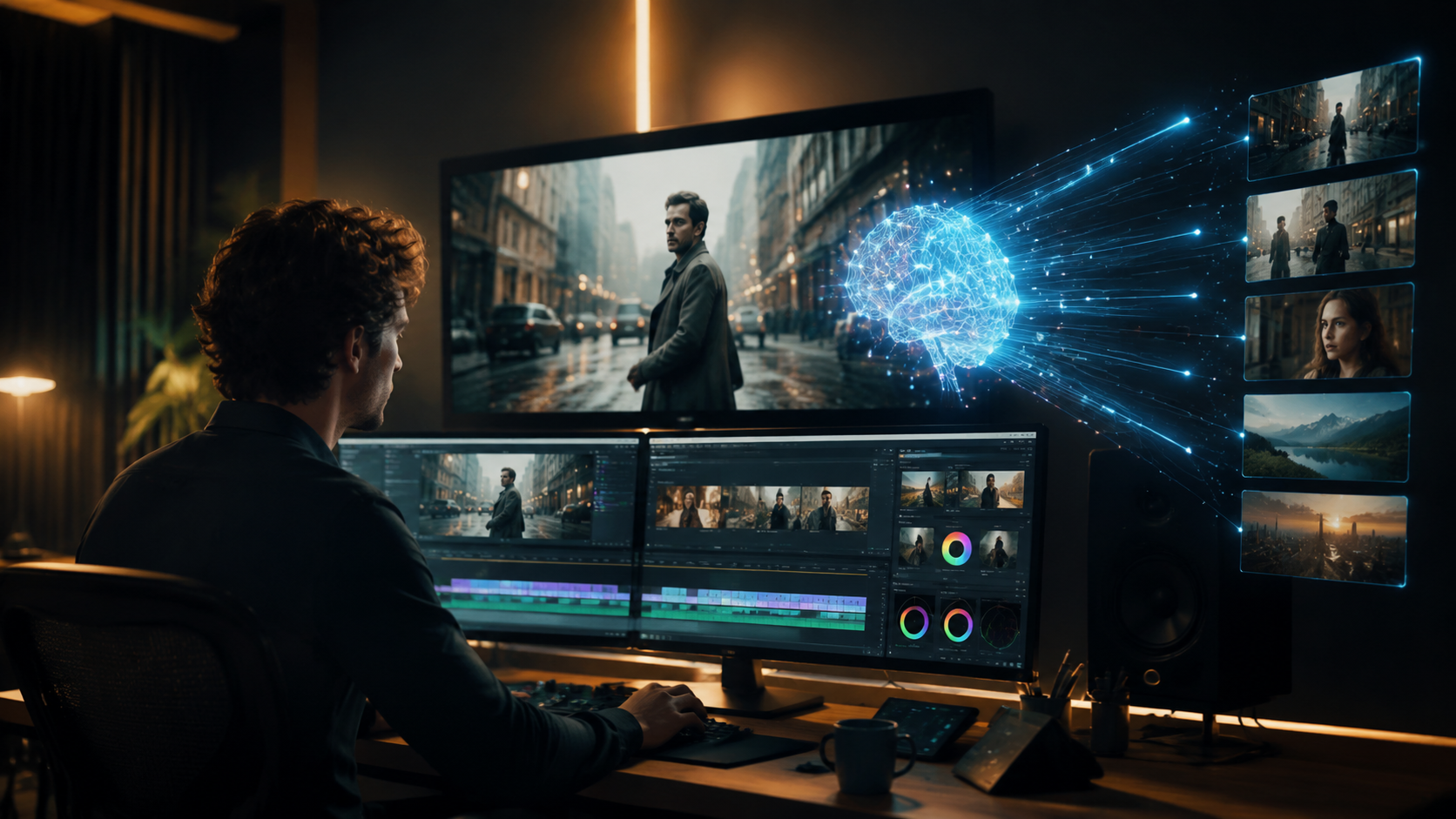 Illustration: ai video editing for live action footage