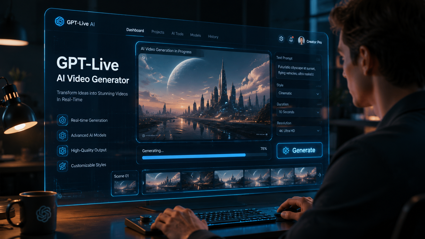 Illustration: gpt-live ai video generator