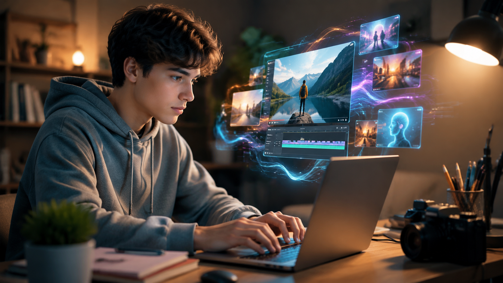 Illustration: best free ai video generator for students