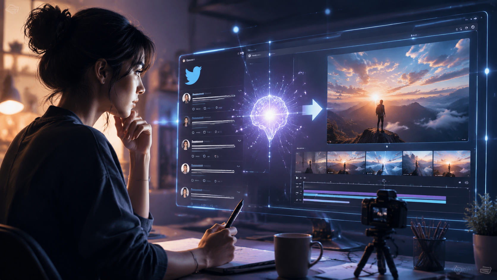Illustration: how to generate ai videos from tweets