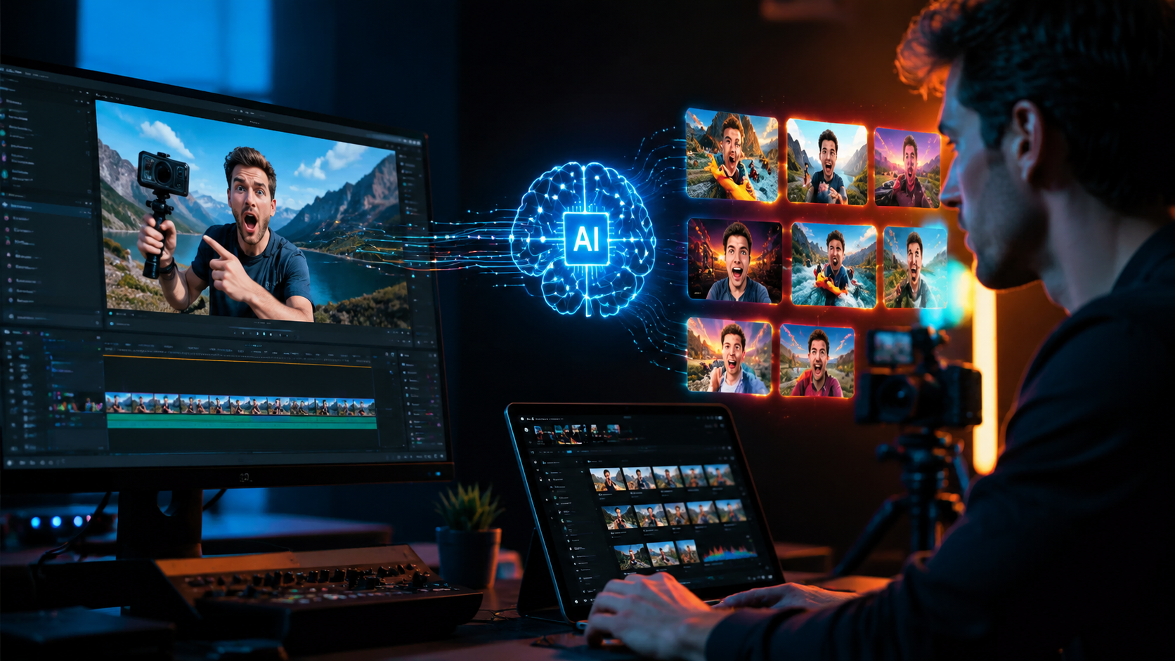 Illustration: ai video editing for youtube thumbnails