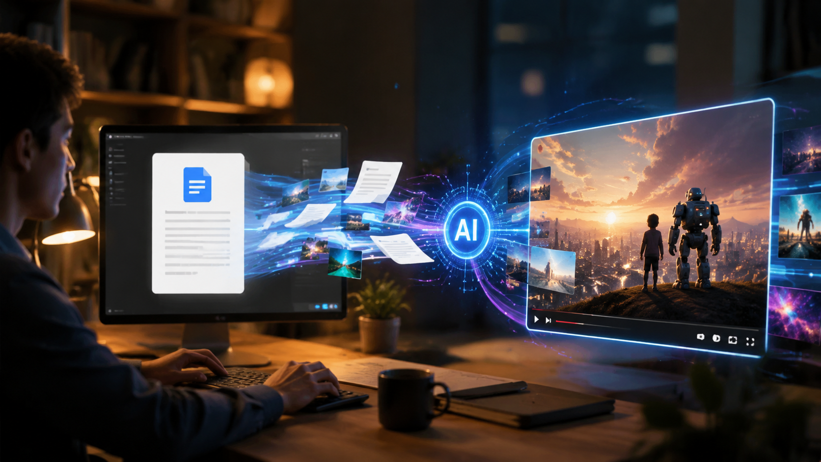 Illustration: how to create ai videos from google docs