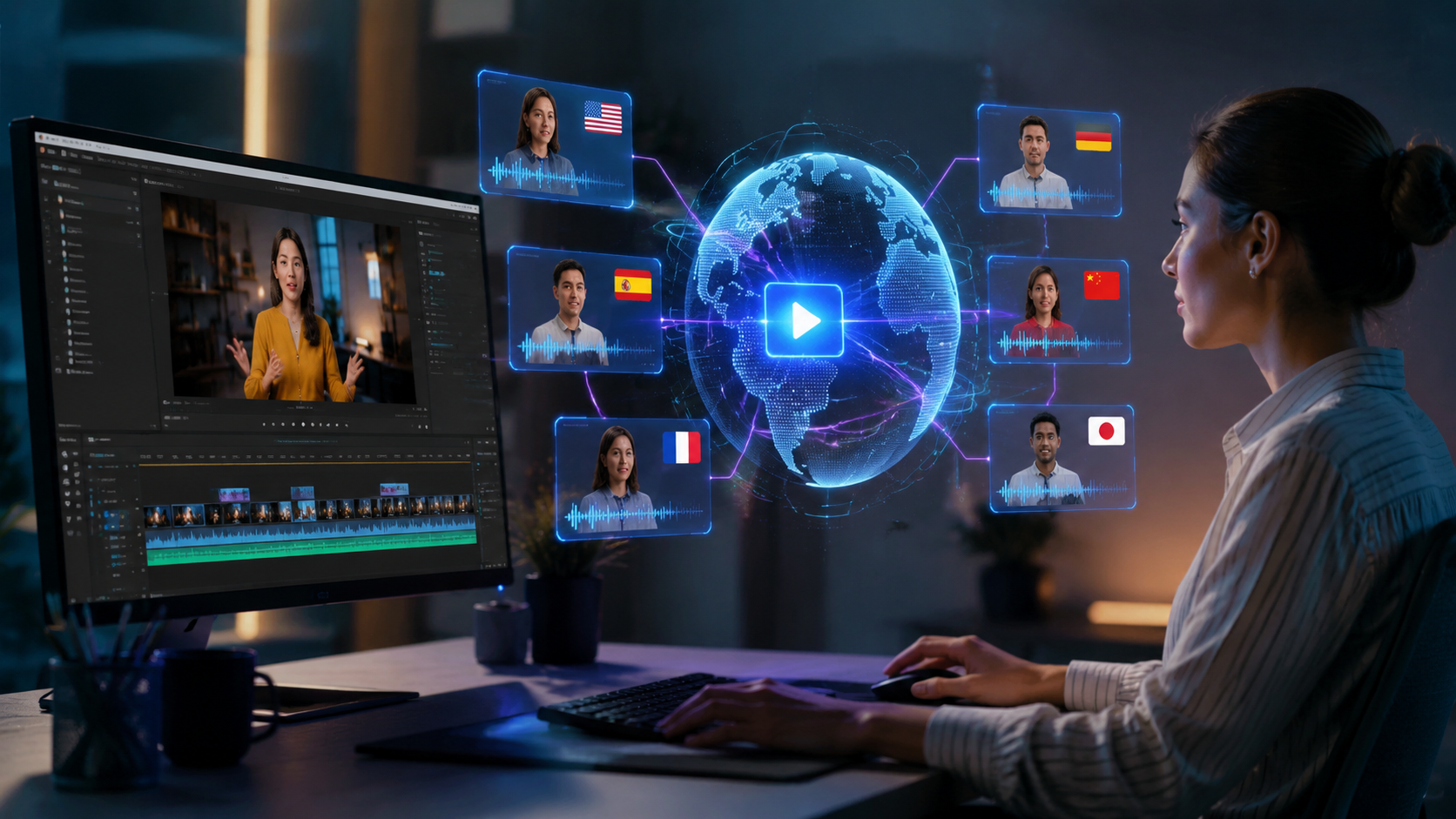 Illustration: how to create multilingual videos with ai