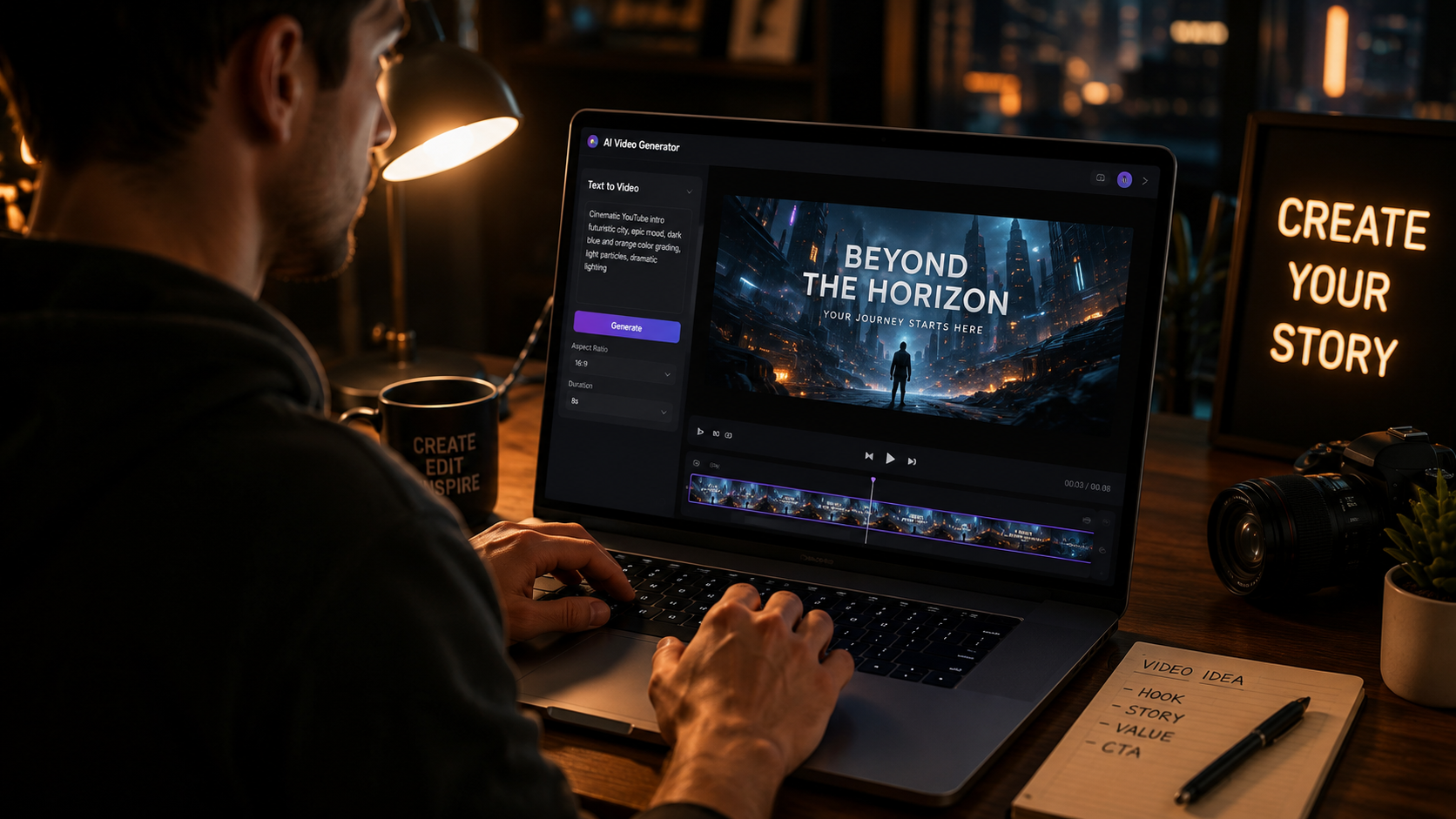 Illustration: ai video generator for youtube intros