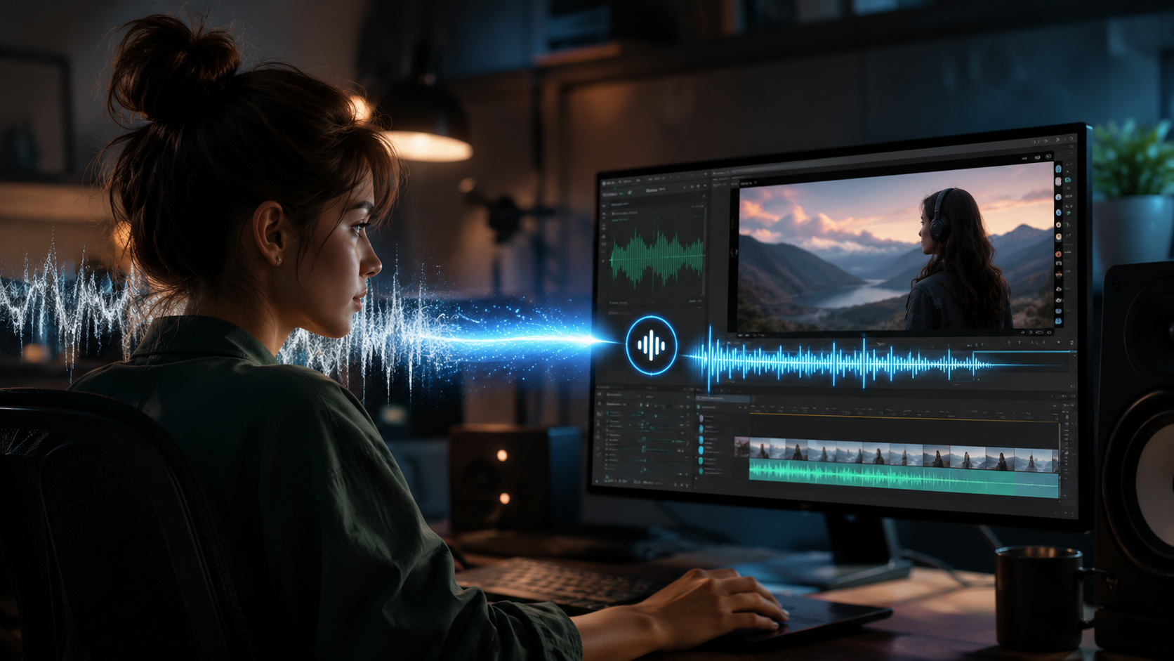 Illustration: how to remove background noise in ai videos
