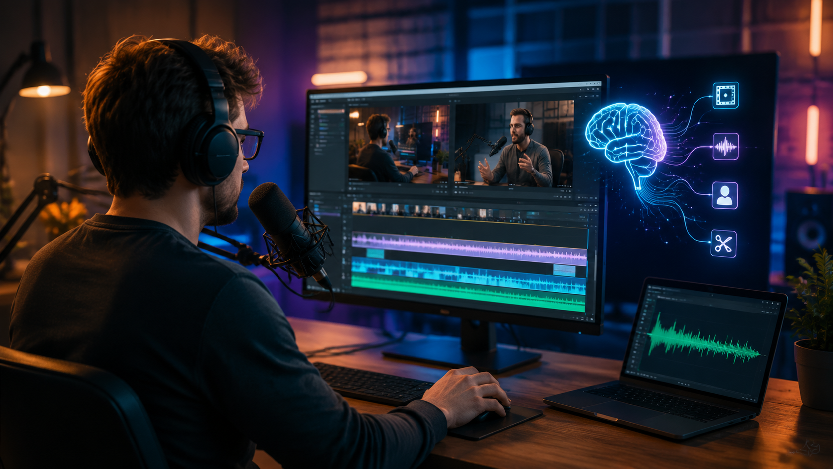 Illustration: ai video editing tools for podcasters