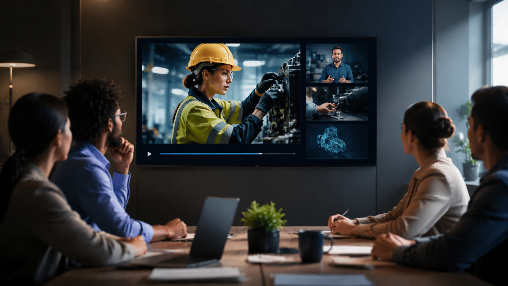 Illustration: text to video ai for internal training