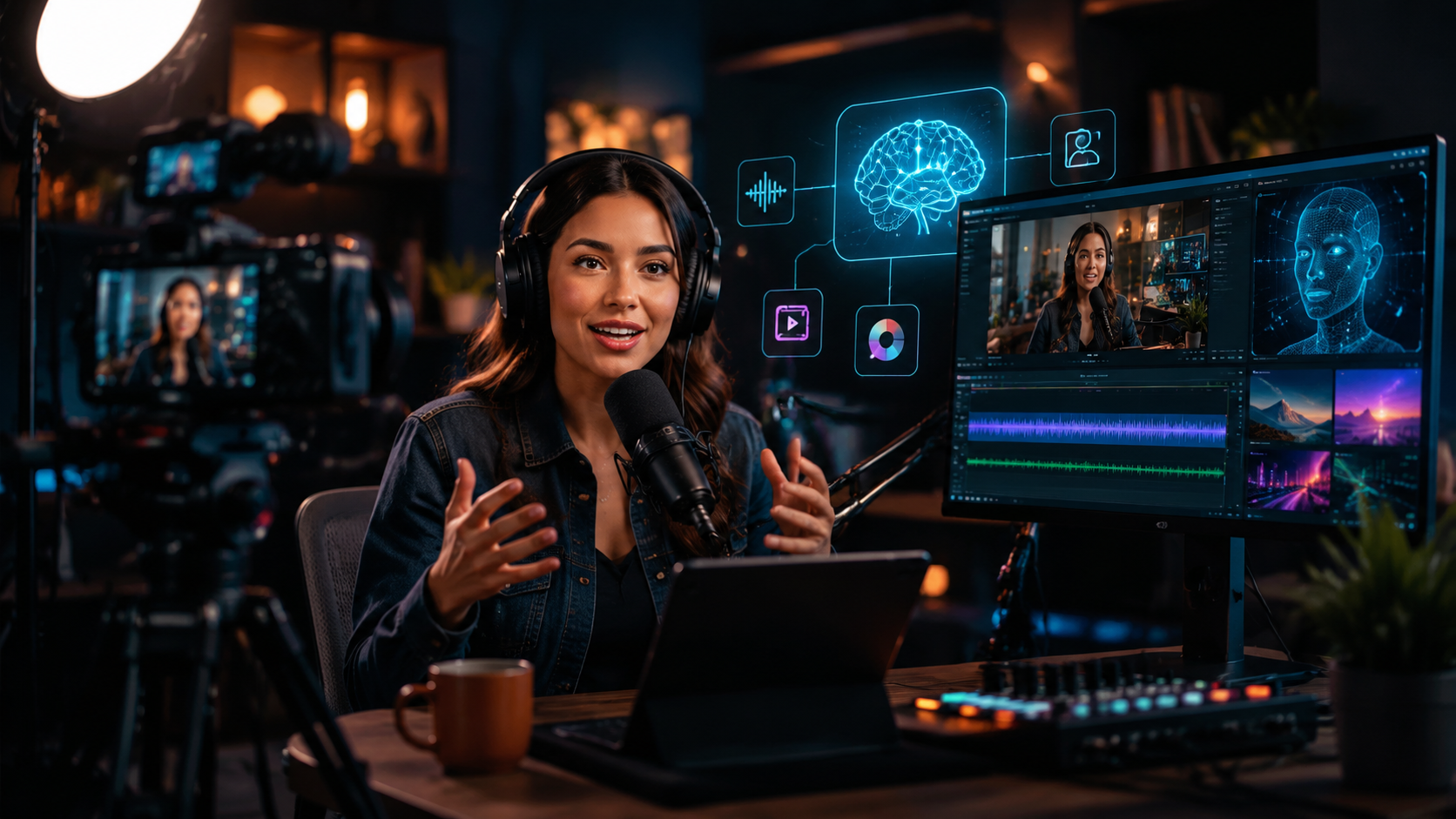 Illustration: ai video tools for video podcasters