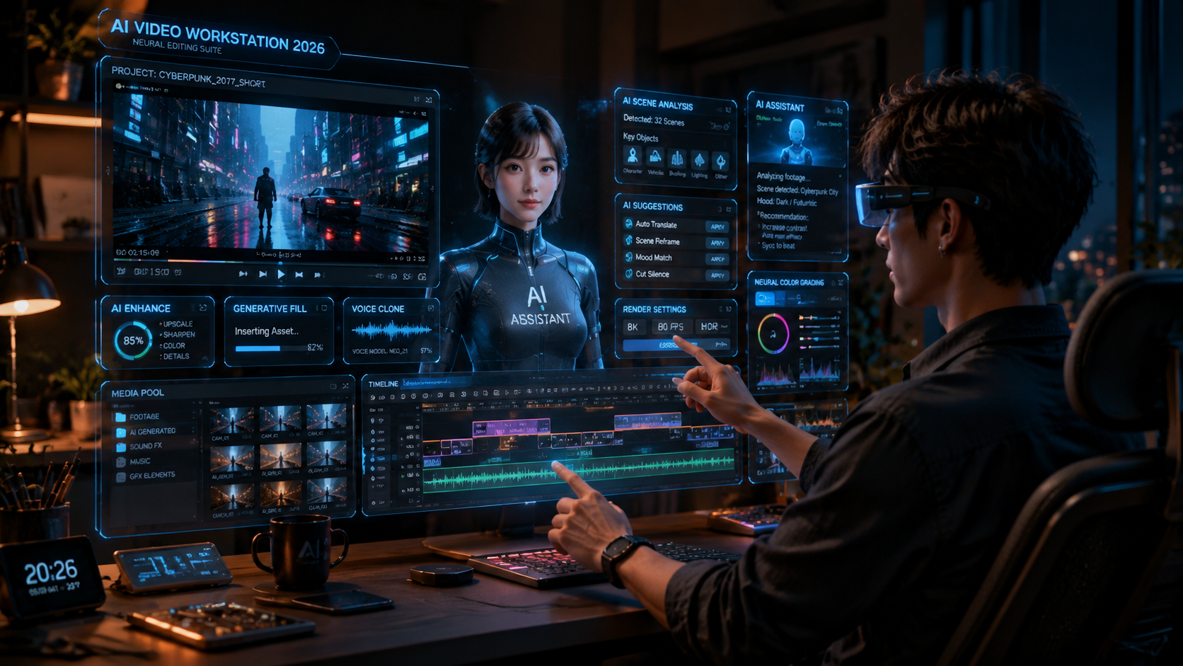 Illustration: future of content creation ai video