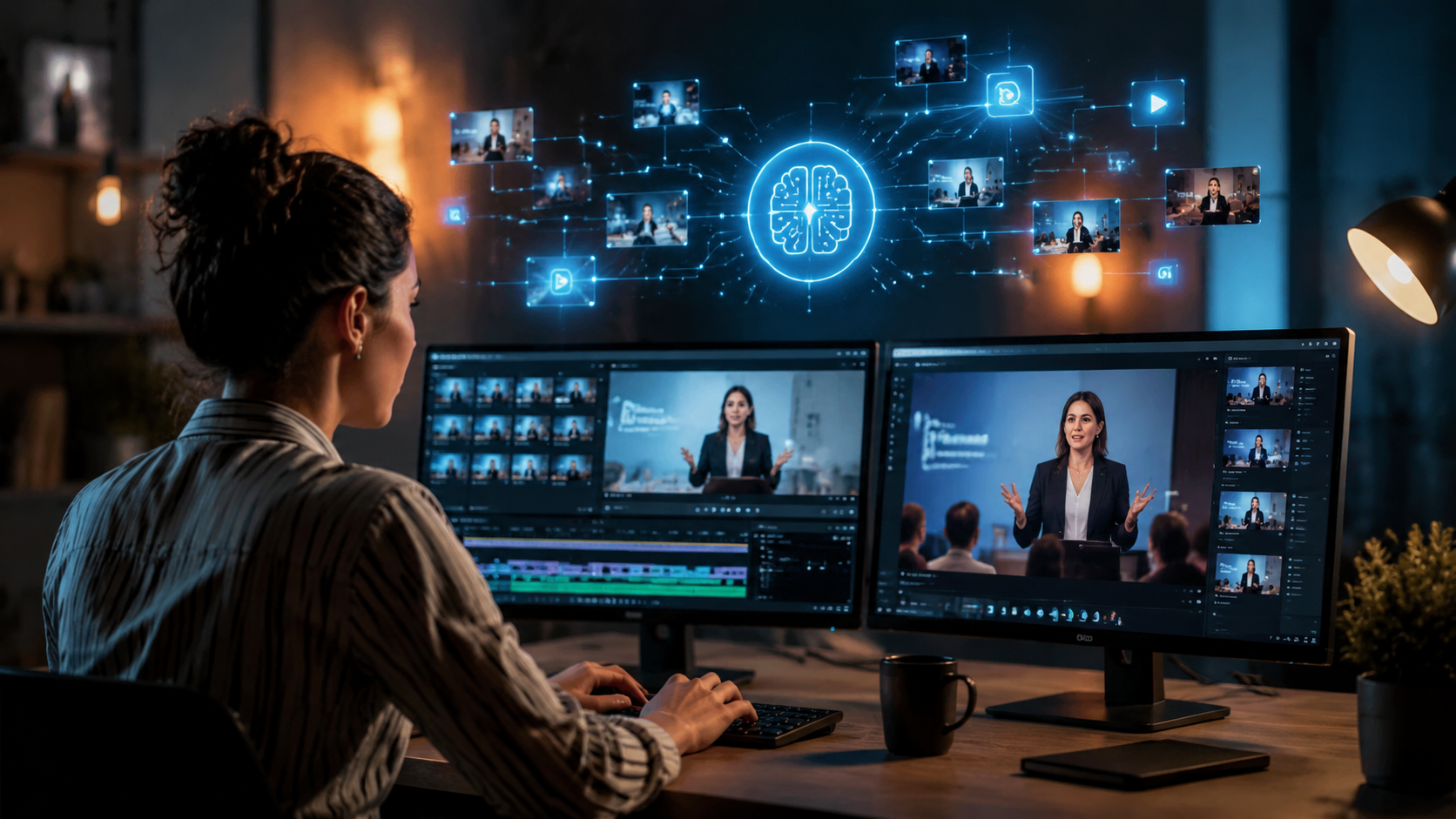 Illustration: ai video editing for webinar highlights