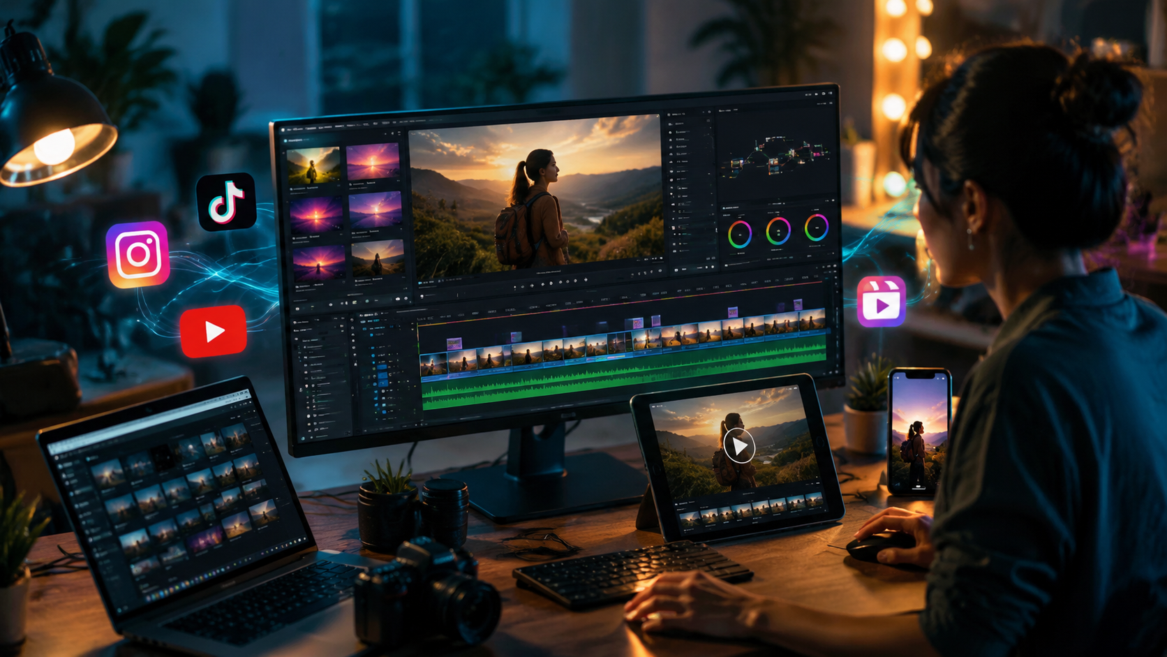 Illustration: ai video editing tools for social media