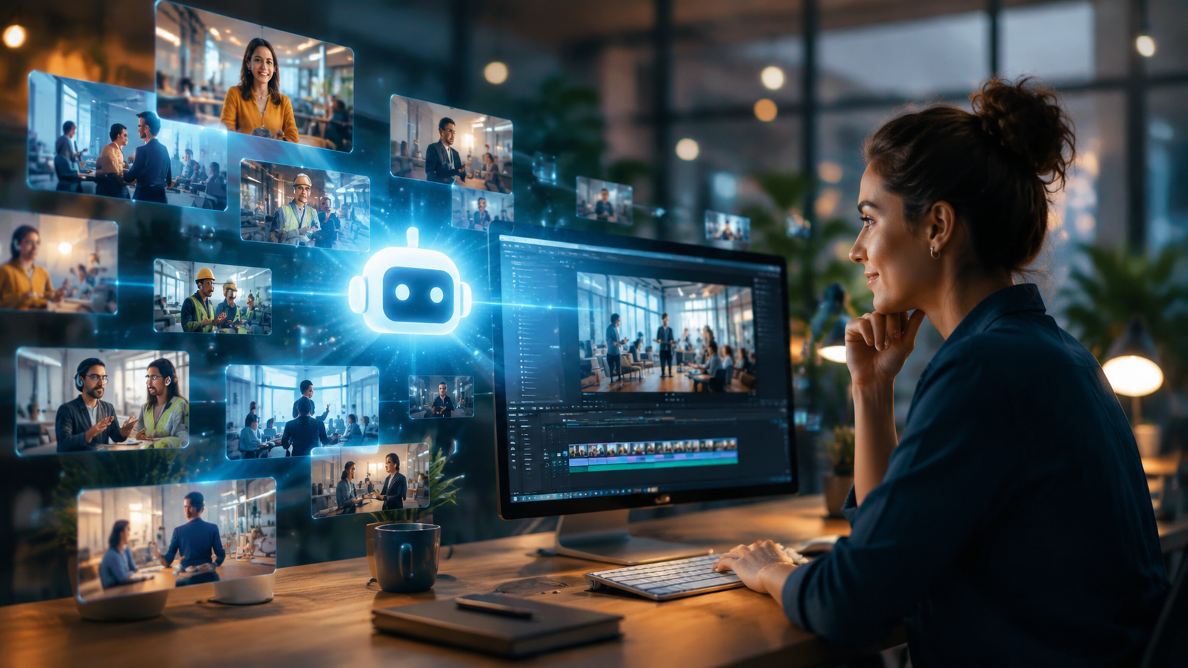 Illustration: text to video ai for internal comms