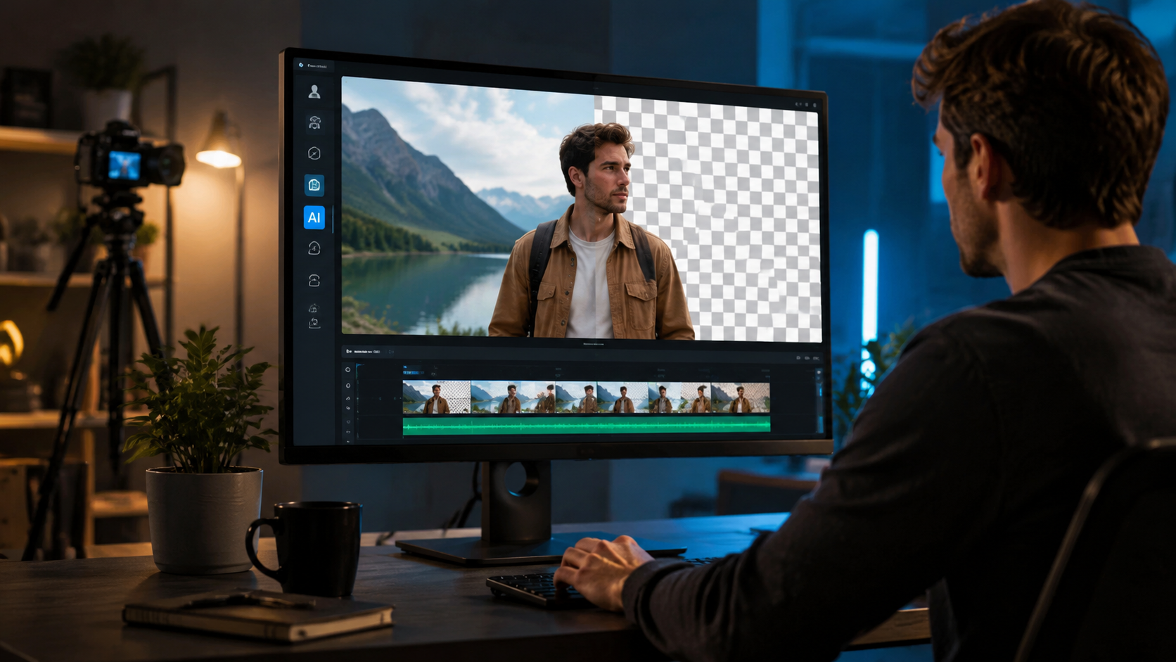 Illustration: best ai tool for video background removal